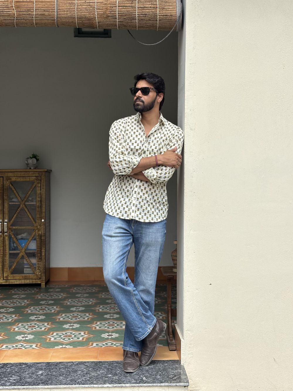 White Printed Shirt